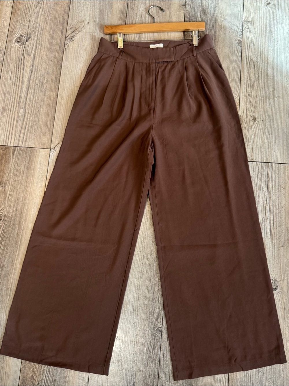 P.CILL Wide Leg Palazzo flowy Pants Brown Size Large NWT